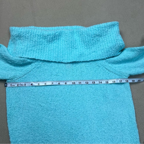 LILLY PULITZER Sweater Womens Small Blue BARRYMORE BOUCLE OFF SHOULDER - Picture 3 of 7